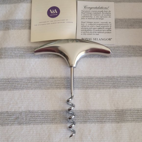 NIB Royal Selangor Victoria and Albert Museum William Morris Pewter Corkscrew - Picture 9 of 12